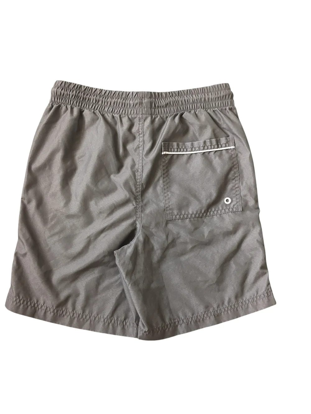 Boys Old Navy Gray Swim Shorts with Neon Drawstring (Size XL 14/16)
